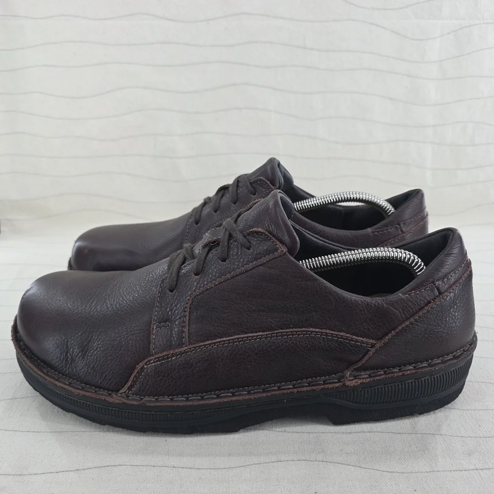 NAOT Mens Olaf Lace‑Up Dark Brown Leather Shoes Made in Israel Size 13 US/ 46 EU